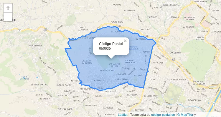 050035 ZIP Code in Colombia