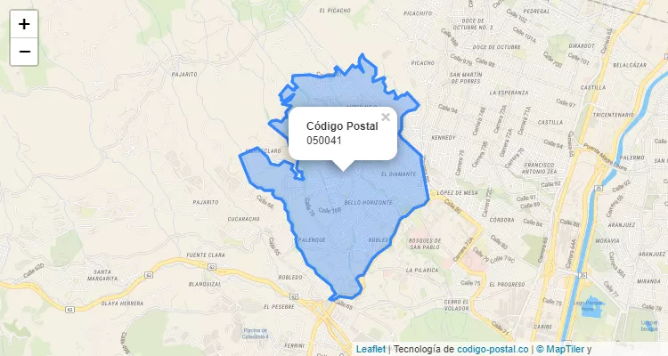 Código Postal Barrio Bello Horizonte, Medellín