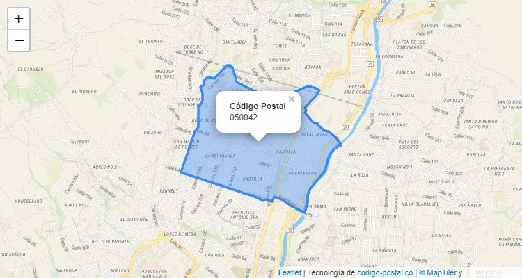 ZIP Code Locality Castilla, Medellin