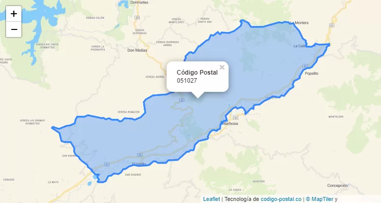 Código Postal 051027 en Colombia