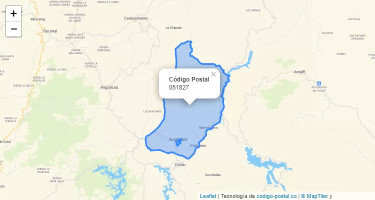 Código Postal Vereda Guadual, Guadalupe