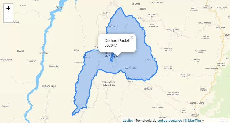 Código Postal 052047 en Colombia