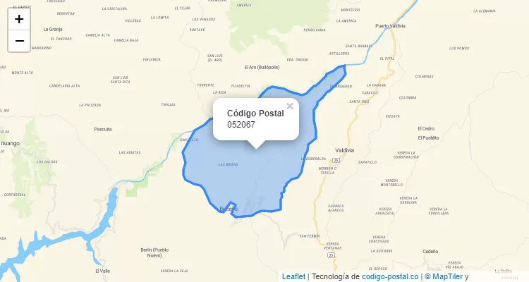 Código Postal 052067 en Colombia
