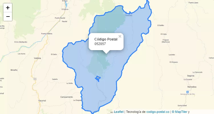 Código Postal 052857 en Colombia