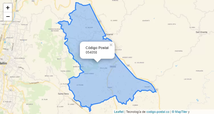 ZIP Code Neighborhood Canoas, Guarne