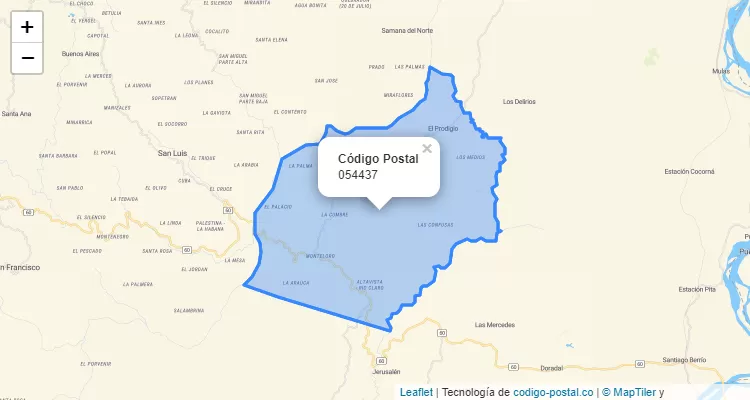 Código Postal 054437 en Colombia