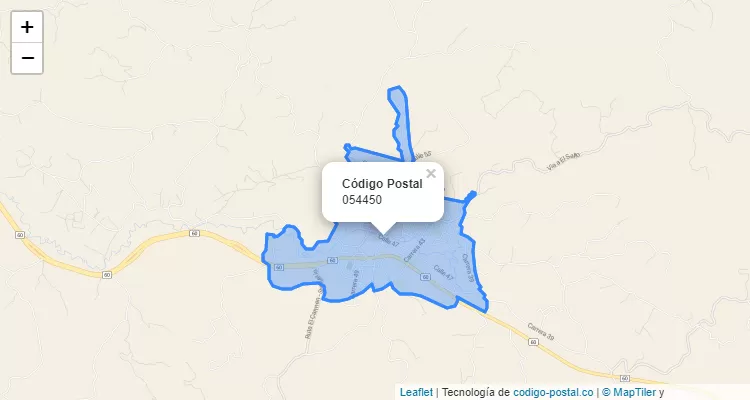 Código Postal 054450 en Colombia