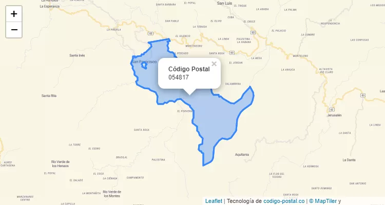 Código Postal 054817 en Colombia