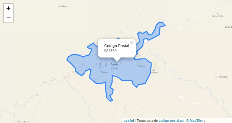Código Postal 054830 en Colombia