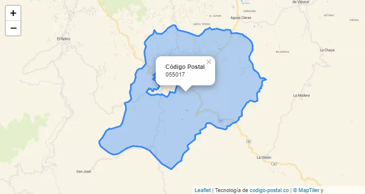 ZIP Code Neighborhood Guamito, La Ceja