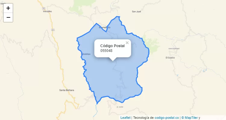 Código Postal Vereda El Socorro, Montebello
