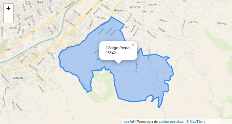 ZIP Code Locality El Portal, Envigado