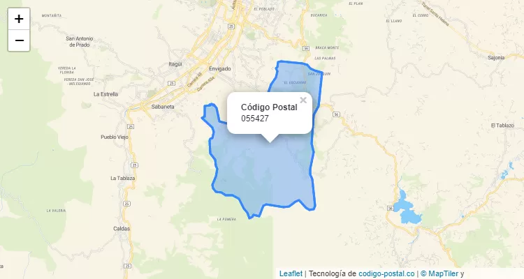 ZIP Code Neighborhood Cabecera Municipal, Envigado
