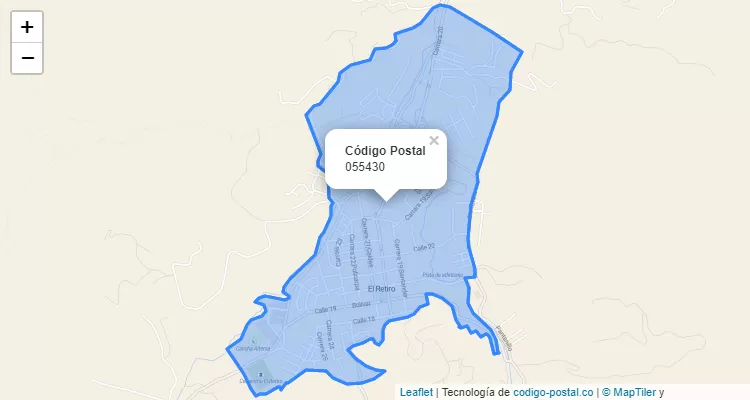 Código Postal 055430 en Colombia