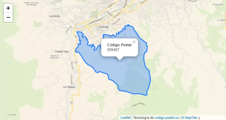 Código Postal 055457 en Colombia