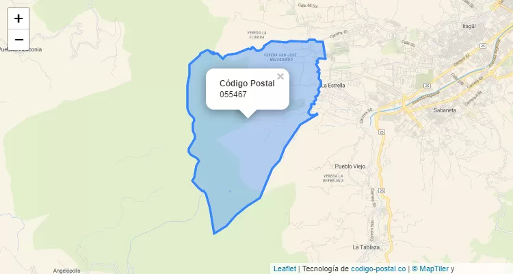 Código Postal 055467 en Colombia