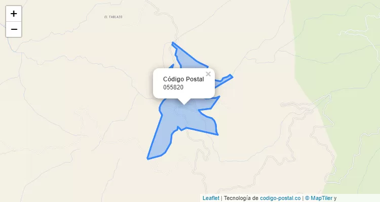 Código Postal 055820 en Colombia