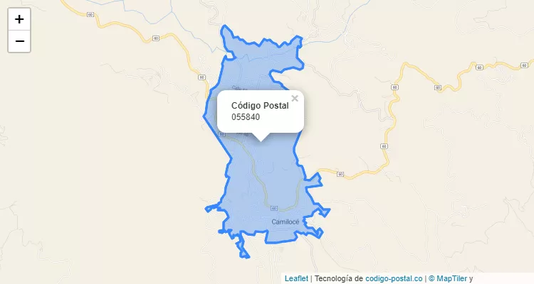 Código Postal 055840 en Colombia
