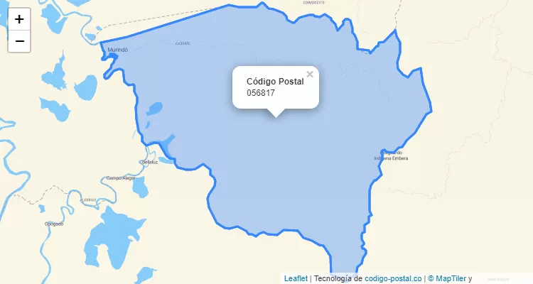 Código Postal Vereda Canal, Murindó