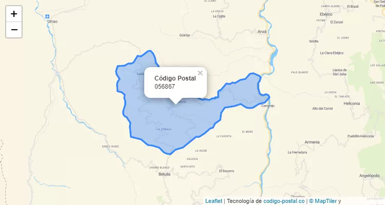 Código Postal Vereda El Tostado, Betulia