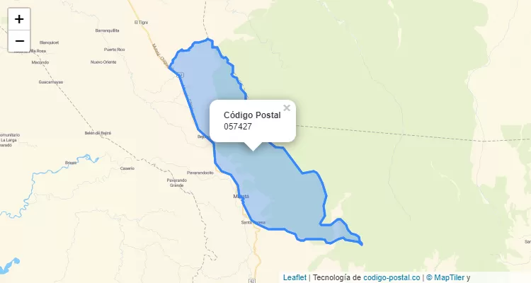 Código Postal 057427 en Colombia