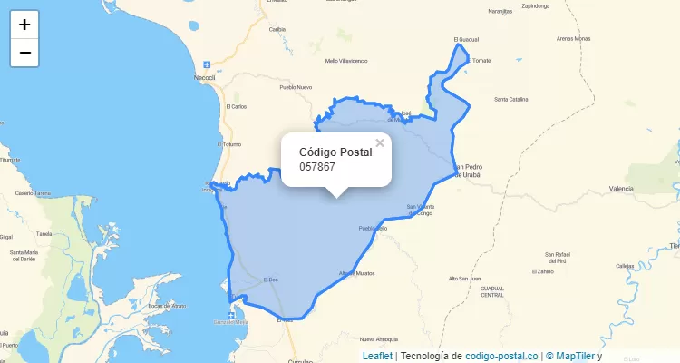 Código Postal 057867 en Colombia