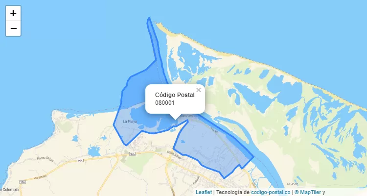 ZIP Code Locality Altos de Riomar, Barranquilla