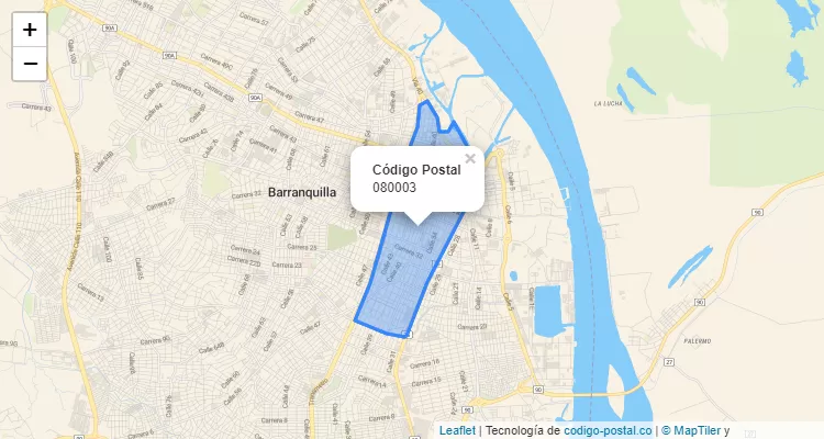 ZIP Code Locality Chiquinquirá, Barranquilla