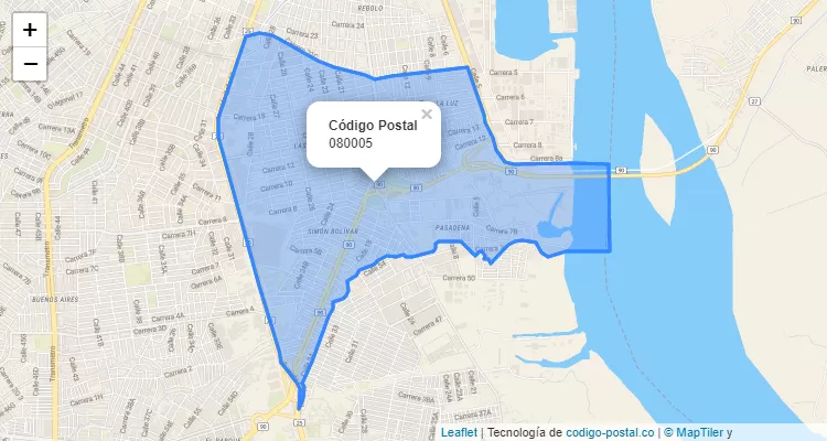 ZIP Code Locality El Ferry, Barranquilla