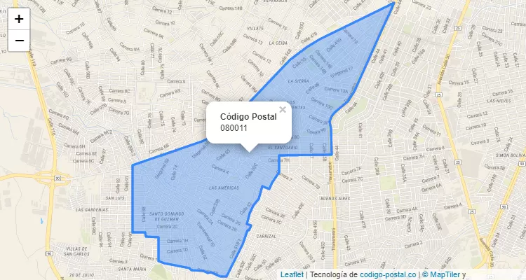 ZIP Code Locality Cevillar, Barranquilla