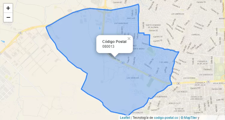 ZIP Code Locality San Luis, Barranquilla