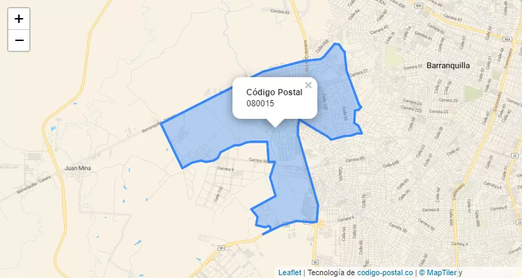 ZIP Code Locality Las Estrellas, Barranquilla