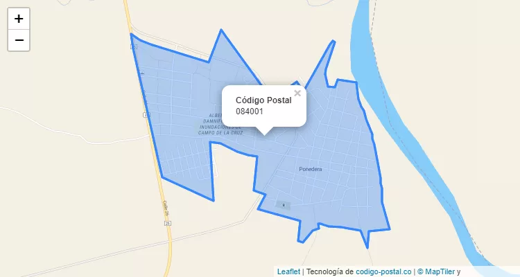 ZIP Code Locality La Plaza, Ponedera