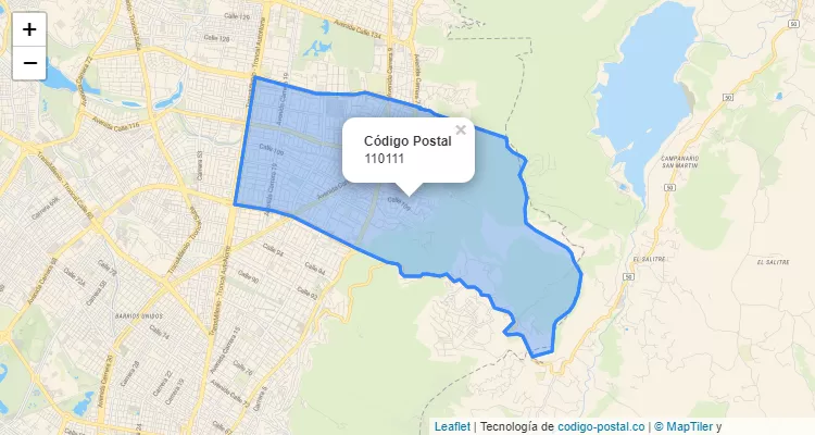 Código Postal Barrio Santa Bárbara Central en Usaquen, Bogotá