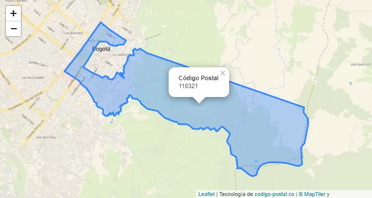 ZIP Code Locality Girardot in Santa Fe, Bogotá