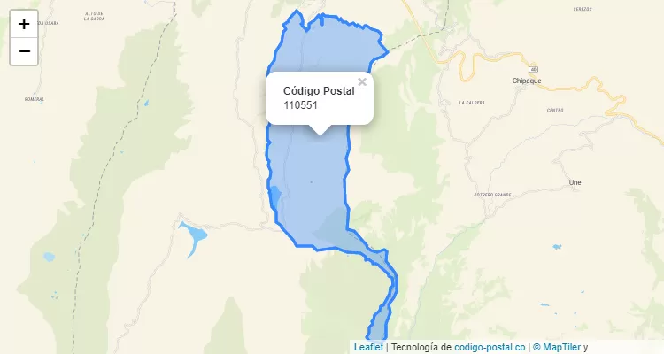 ZIP Code Neighborhood Calderitas in Usme, Bogotá