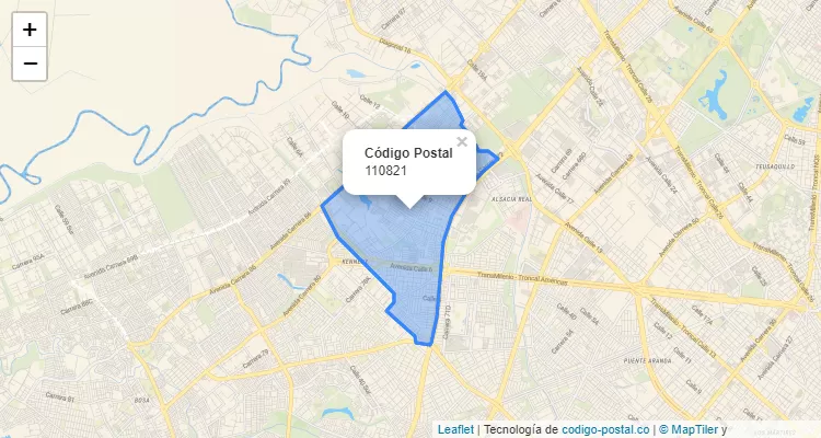 Código Postal Barrio Visión de Oriente en Kennedy, Bogotá