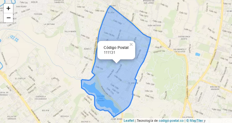 CEP Bairro Ttes de Colombia em Suba, Bogotá