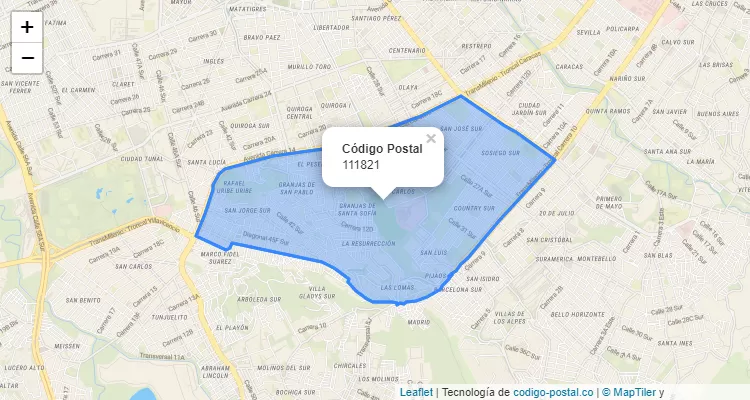 Código Postal 111821 en Colombia