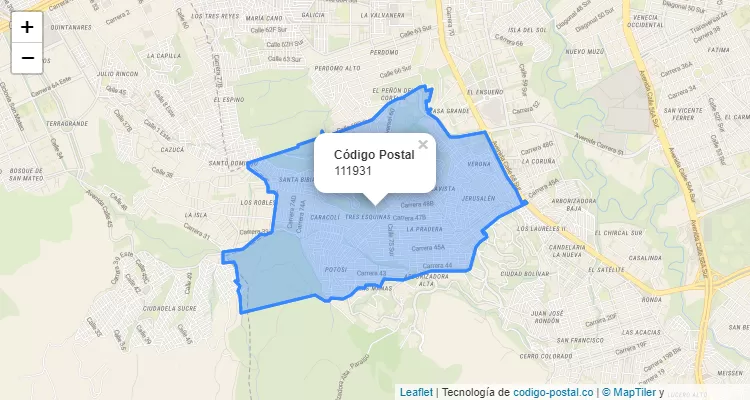 CEP Bairro La Pradera em Ciudad Bolivar, Bogotá