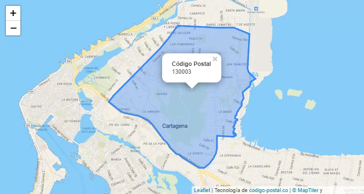 Código Postal Barrio Pablo VI I, Cartagena