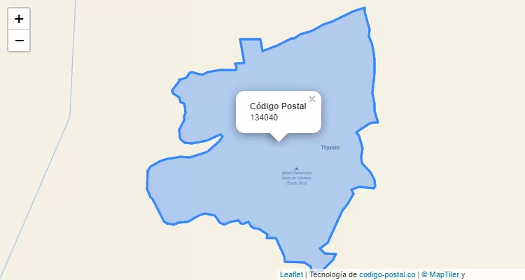 Código Postal 134040 en Colombia