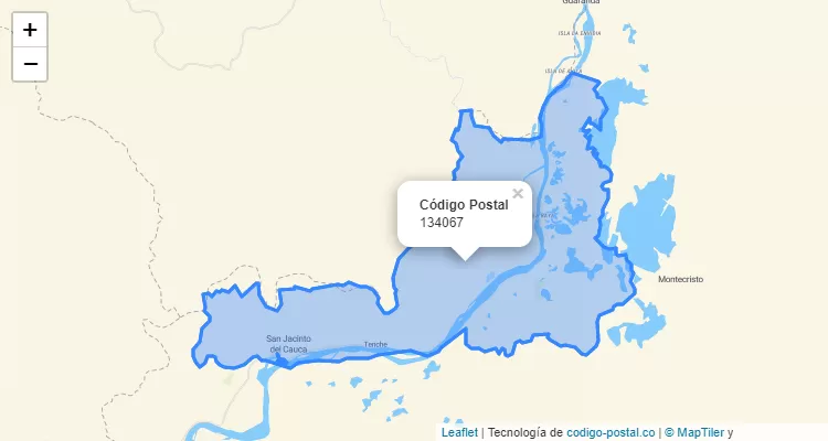 ZIP Code Neighborhood Ciritongo, San Jacinto del Cauca