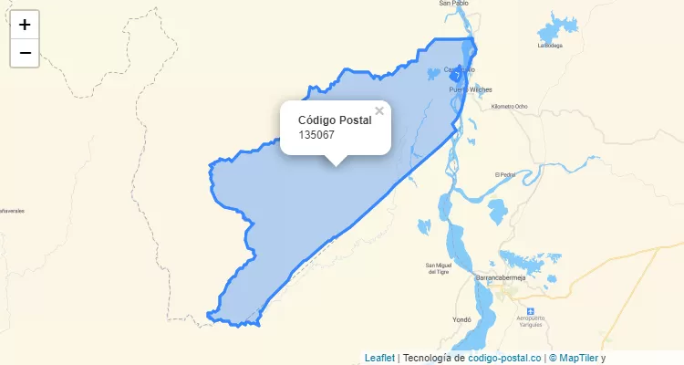Código Postal Vereda Cuatro Bocas, Cantagallo