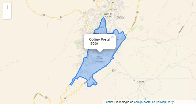 ZIP Code Locality Hunza, Tunja