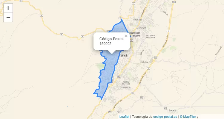 Código Postal Barrio La Fuente I II III, Tunja