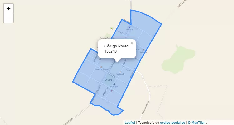Código Postal 150240 en Colombia