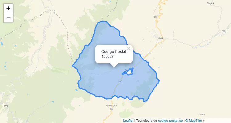 ZIP Code Neighborhood Cabecera Municipal, Cerinza