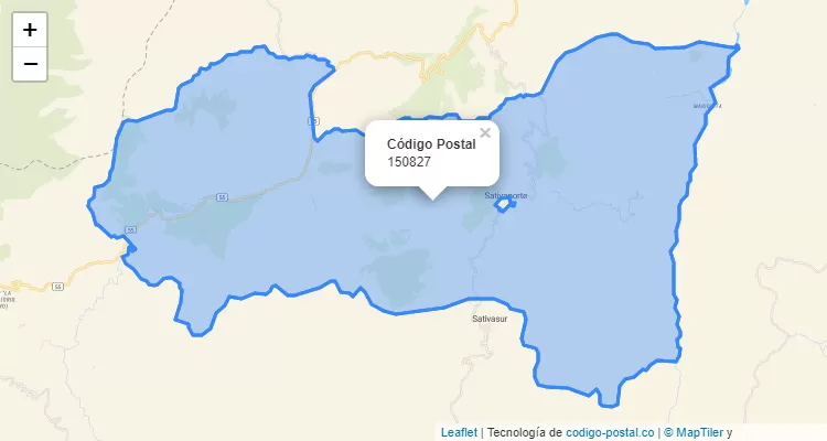 Código Postal Vereda Hato, Sativanorte