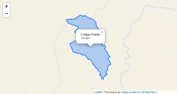 Código Postal 151401 en Colombia